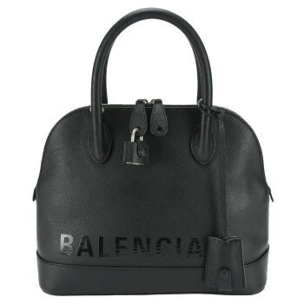 Balenciaga Ville Leather Strap Black Handbag Handle Shoulder Top - Picture 1 of 10